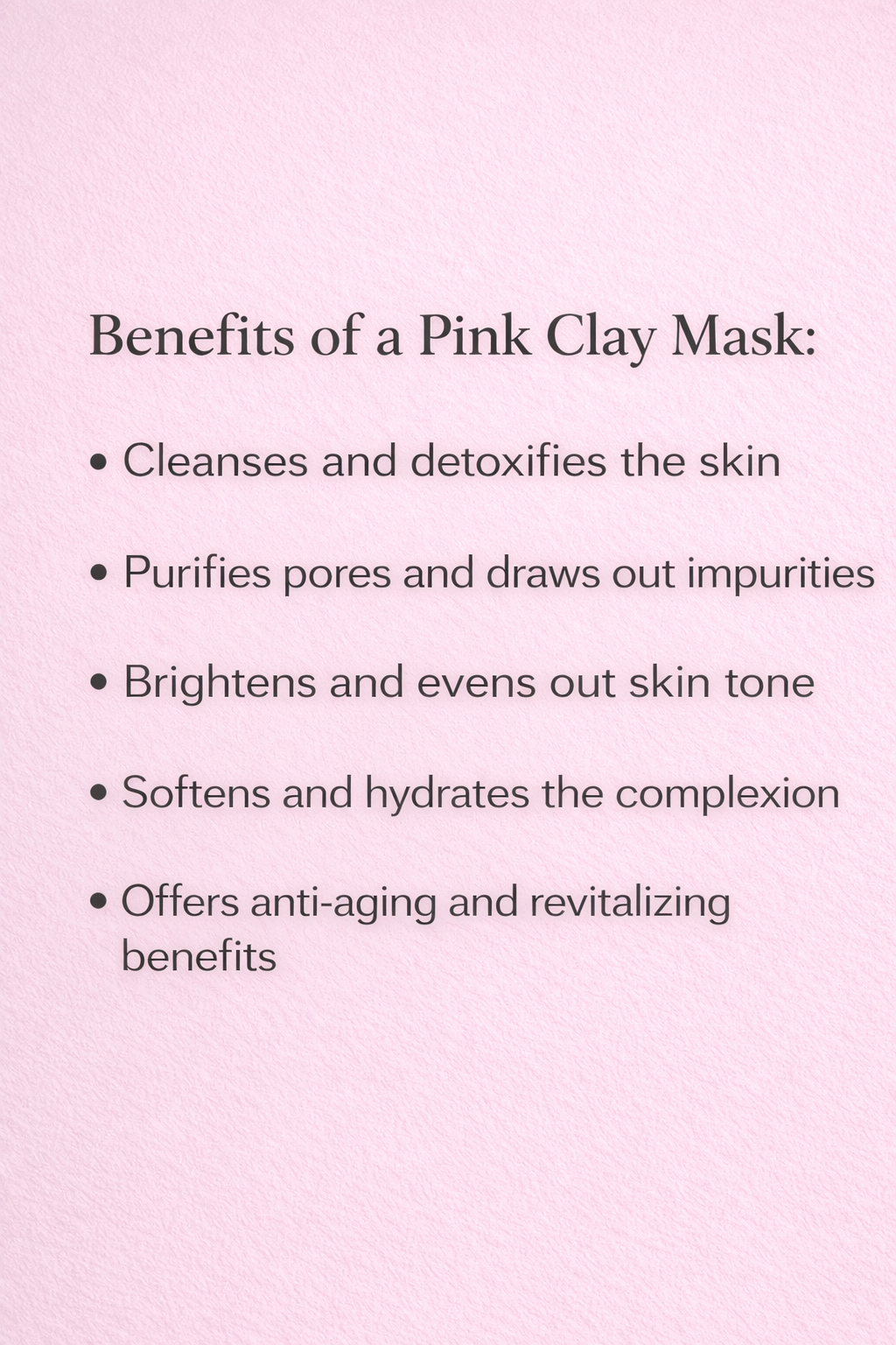 Rose purifying pink clay mask