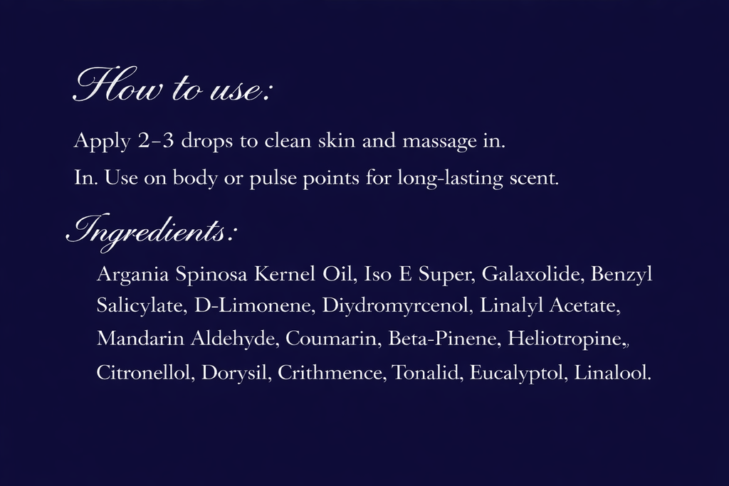 Body Fragrance oil Al-Raa’d Elixir